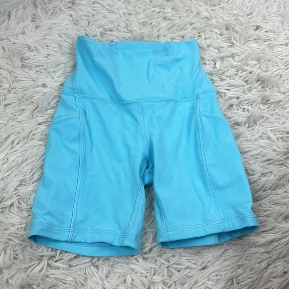 Lululemon Align High-Rise Short with Pockets 6" Cyan Blue - Picture 1 of 4